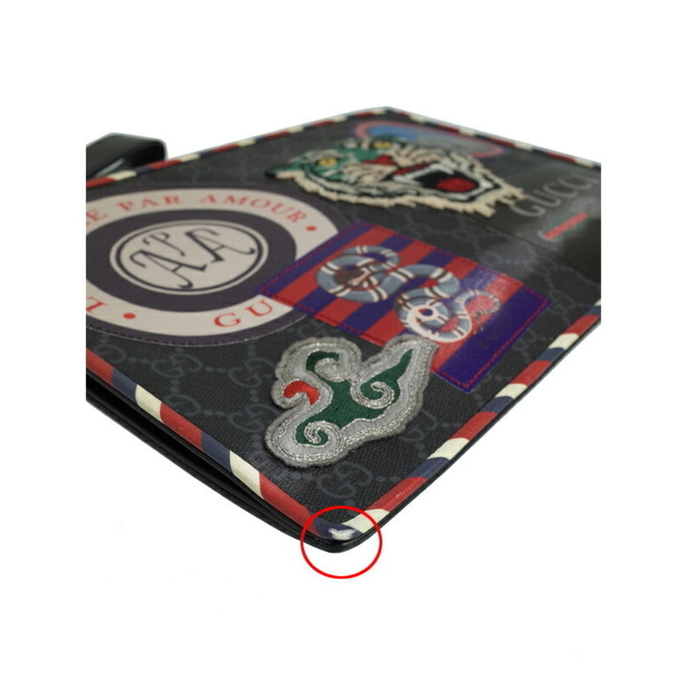 GUCCI Night Courier GG Supreme Clutch Bag - Picture 4 of 9
